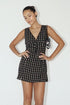BOOT PATTERN MINI DRESS